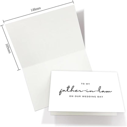 Set of 2 Parents In-Law Wedding Cards - To My Father & Mother In-Law On Our Wedding Day