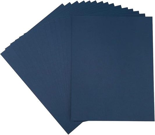 Wishop 20 Sheets Colored Thick Paper Cardstock Blank for DIY Crafts Cards Making, Invitations, Scrapbook Supplies (Navy Blue, 8.5 x 11 inches)