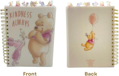 Innovative Designs Disney Winnie the Pooh Tab Journal Notebook, Spiral Bound, 144 Lined Pages, 8 x 7 inches