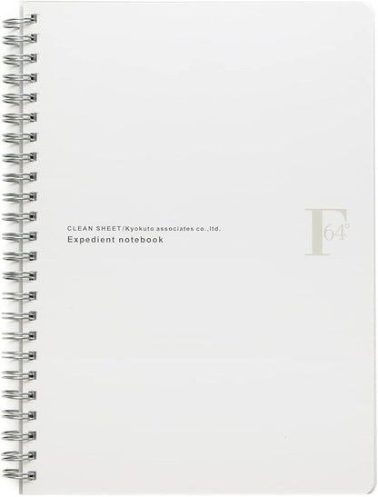 Kyoku PTW03A5W FOBCOOP Plain Ring Notebook, White