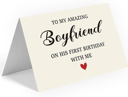 Birthday Card & Gift for Boyfriend, and Him | Happy Birthday Decorations for Boyfriend