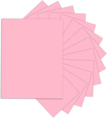 24 Sheets Pink Cardstock 8.5 x 11 Thick Paper, Goefun 80lb Card Stock Printer Paper for Arts & Crafts, Valentines Day, Stationary Printing