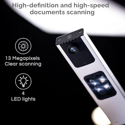 D800 Portable Document Camera: High Definition 13MP Document Scanner USB Visualizer Capture Size A3 Multilingual OCR Detection for Remote Lessons Office and Education, Not Compatible with Mac