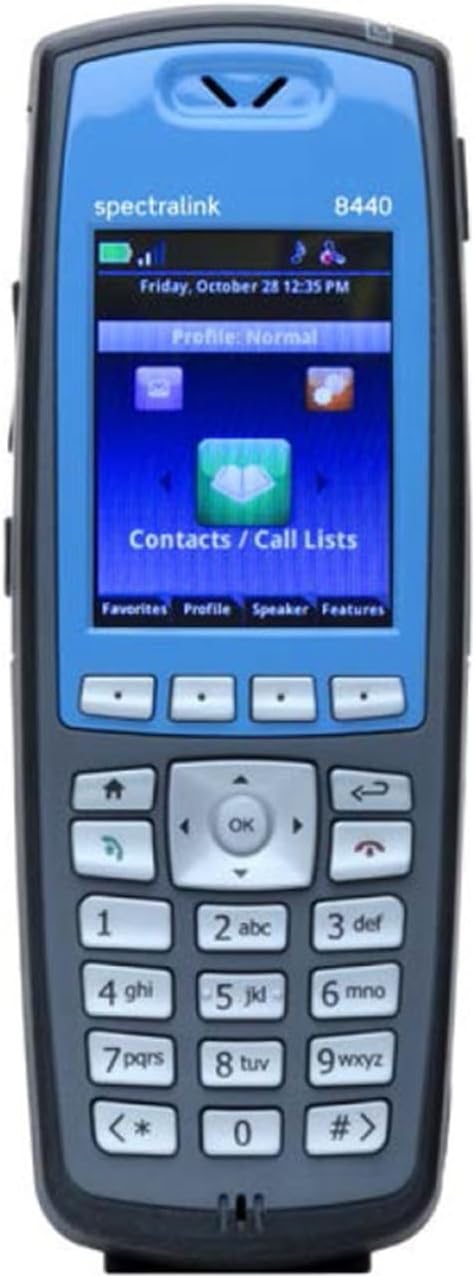 Spectralink 8440 Blue Handset Without Lync Support, Battery and Charger Sold Separately - Part Number 2200-37147-001 (Renewed)