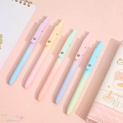 Gel Pens, Easter Basket Stuffers for Kids, Birthday Gifts for Women Teens, Preppy Stuff, Black Ink Pens for Journaling Note Taking, Valentines Gifts for 4-12 Year Old Girl (10 Pcs Gradient)