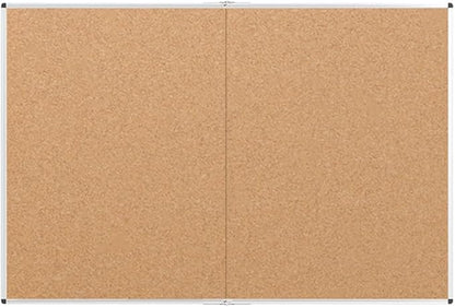 VIZ-PRO Large Cork Bulletin Board/Foldable Noticeboard, 72 X 48 Inches, Silver Aluminium Frame