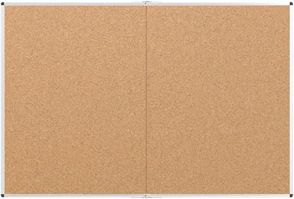 VIZ-PRO Large Cork Bulletin Board/Foldable Noticeboard, 72 X 48 Inches, Silver Aluminium Frame