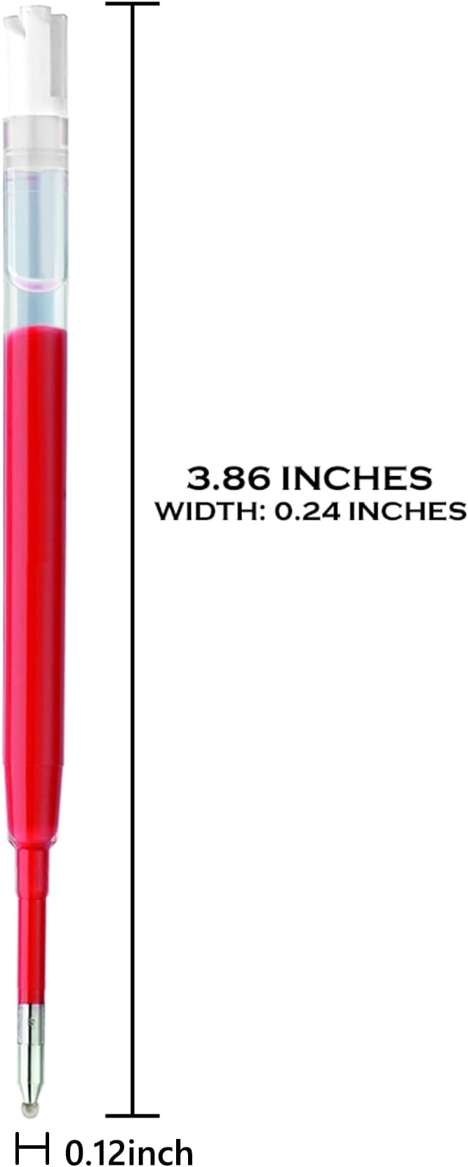 DunBong G2 Gel Ink Pen Refills, for Retractable Gel Pens, 0.5mm Fine Point, Pack of 5 (Red)