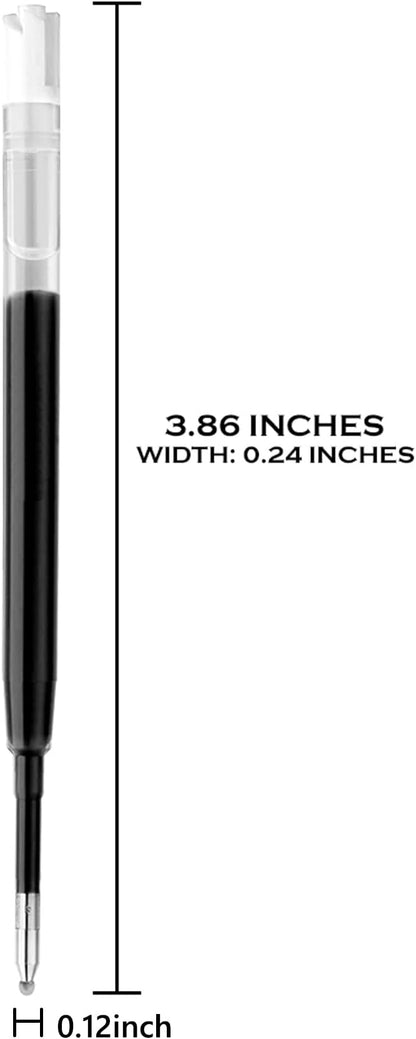 DunBong G2 Gel Ink Pen Refills, for Retractable Gel Pens, Gel Ink Rollerball Pens, 0.5mm Fine Point, Pack of 5 (Black)