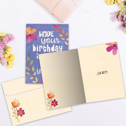 Tree-Free Greetings - Birthday Card - Artful Designs - 1 Card + Matching Envelope - Made in USA - 100% Recycled Paper - 5 x 7 - The Best (GO61207)