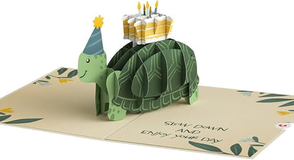 Lovepop Birthday Pop-Up Card for Her, Him, Men, Women - 3D Animal Greeting Cards - Time to Shell-ebrate - 5" x 7" - Blank Notecard & Envelope Included