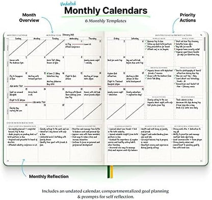 Purpose Planner Notebook B5 7.5”x9.8” Undated Daily Planner 2024-2025 Daily Weekly and Monthly Productivity Goal Setting Tool for Work Home ADHD Planner for Adults Self Care Journal (Purple Softcover)