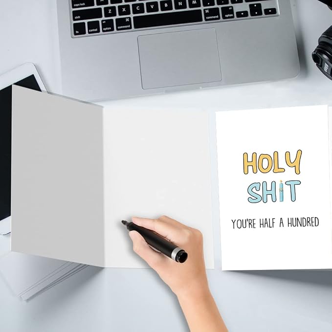 Funny 50th Birthday Card, Rude 50 Years Old Birthday Card for Friend Him Her, 50 Birthday Gift for Men Women