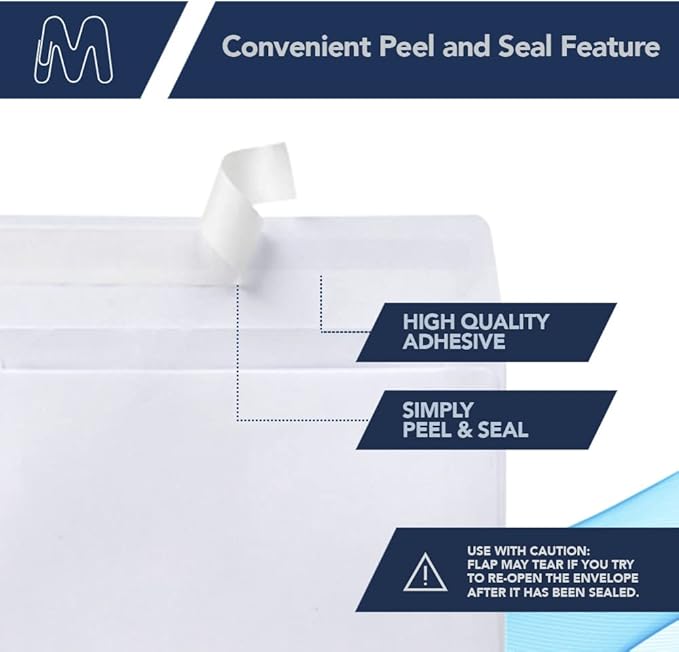 MOS A7 Invitation Envelopes – 5-1/4" X 7-1/4" White Mailing Envelopes Self Seal (500 Count) – 120GSM/ 32LB Bond Heavy Duty – For Greeting Cards, Card Making, RSVP Cards, Wedding Invites