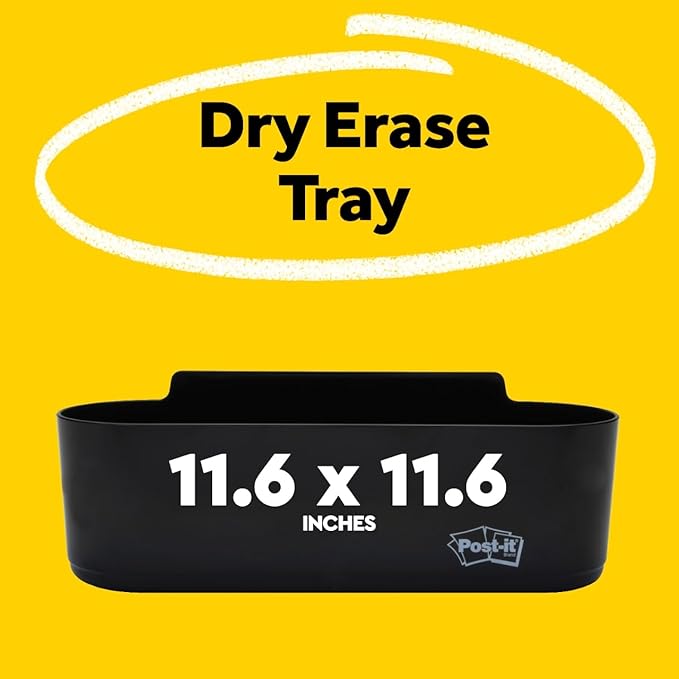 Post-it Dry Erase Accessory Tray, Black (DEFTRAY)
