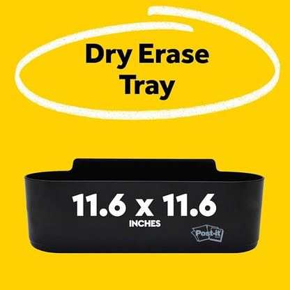 Post-it Dry Erase Accessory Tray, Black (DEFTRAY)