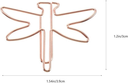 NUOBESTY 20pcs Gold File folders Decorative folders Work Folder Gold Paper Clips Decorative File folders Decorative Paper Clips Gold paperclips File Clips Unique Zinc Alloy Office Decorate