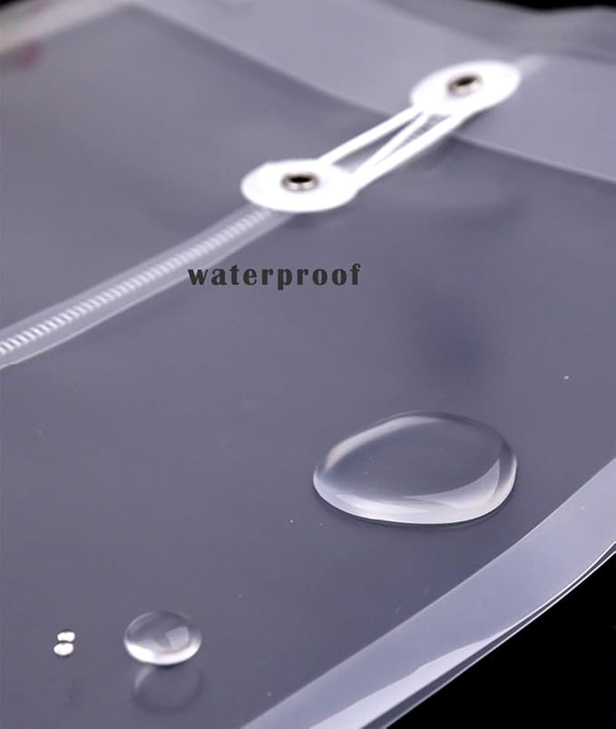 Letter Size Clear Plastic String Envelopes with Expansion File Paper Project Folder Envelope Holder 10Pcs