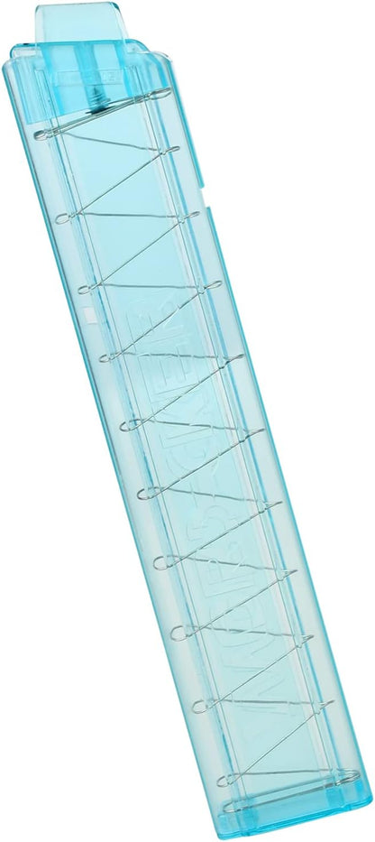 WORKER 15 Round Mini Slanted Talon Mag Quick Reload Clid Compatible Nightingale Blaster Only (Not Compatible with 18 Slanted Talon Mag) Blue Transparent