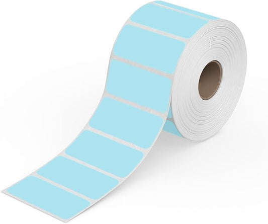 Rollo 2x1 Sticker Labels - Roll of 1,000 Blue Labels - Multi-Purpose Direct Thermal Printer Stickers
