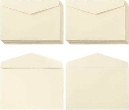 120 Pack Kraft Mini Envelopes Small Envelopes Self-Adhesive Tiny Pockets for Business Cards Christmas Holiday Small Gift Cards Invitations Cards(4.13"×2.76") (Cream Color)