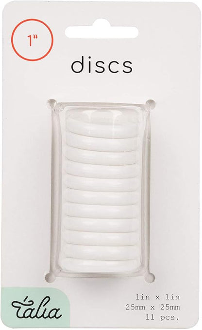 Talia Discbound Notebook - Discs (White, 1inch)