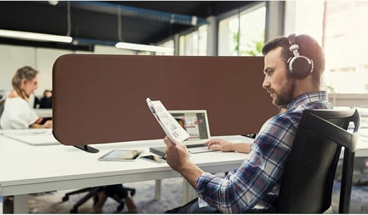Desk Dividers, Movable Privacy Partition Panel for Students, Office, Home, Shop, Freestanding, Scratch Resistance, 48"x18", Caramel