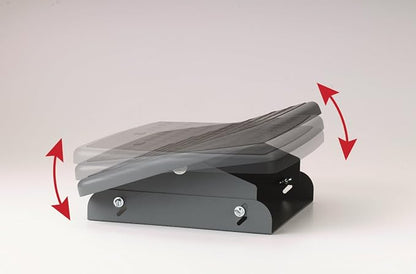 3M Adjustable Foot Rest, 18 Inch Wide Non-skid Platform (FR330) Grey