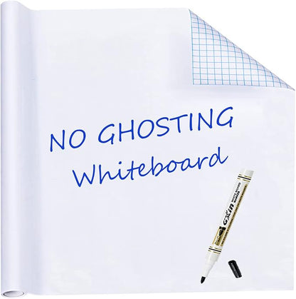 HAMIGAR Whiteboard Sticker for Wall 17.7" x 78.7" Whiteboard Wallpaper Peel and Stick, White Board Stick on Wall, Dry Erase Contact Paper Adhesive Poster Board Whiteboard with 1 Marker