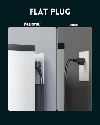 Desk Clamp Power Strip, 6FT Desk Outlet Station with 3 Outlet, PD 20W Fast Charging, Flat Plug, 16 Gauge, Black Desk Power Strip with USB C, Fit 1.72" Tabletop Edge