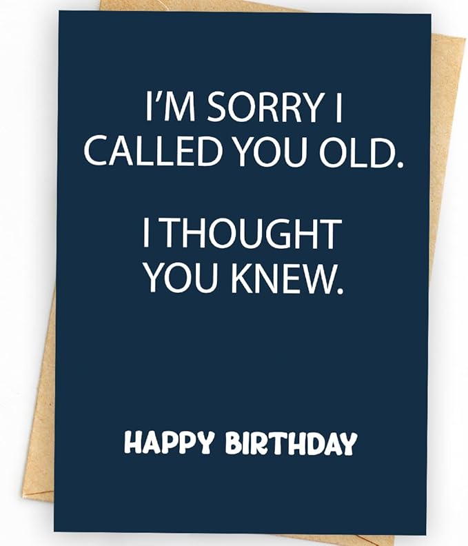Birthday Cards for Men | Funny Birthday Cards for Men, Women, Dad, Mom, Brother, Sister, Friends, Family, and Anyone | Unique Birthday Decorations & Gifts | Happy Birthday Card