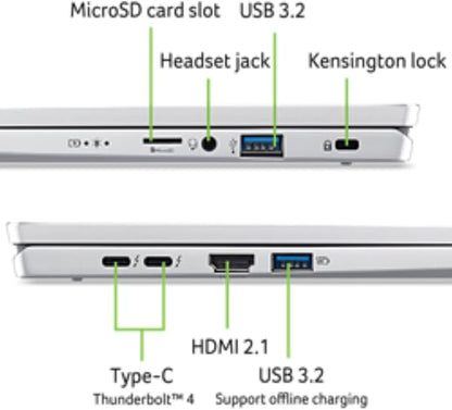 Acer Swift Go 14 Intel Evo Edition Laptop | 14" OLED WQXGA+ 2880x1800 Display | Unlock AI Experiences | Intel Core Ultra 5 processor 125H | Intel ARC | 8GB LPDDR5 | 512GB SSD | WiFi 6E | SFG14-73-58EP