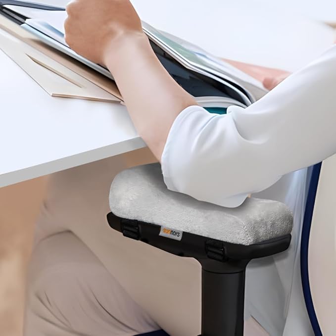 Office Chair Armrest Covers Memory Foam Chair Arm Pads,Universal Elbow Pillow Gaming Chair Arm Rest Cushion for Elbows and Forearms Pressure Relief(Set of 2)