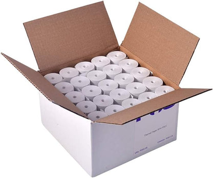 2 1/4 x 75 feet x 50 rolls CORELESS BPA Free Thermal Paper Rolls for Handheld Thermal Receipt Paper Printers. 38mm diameter