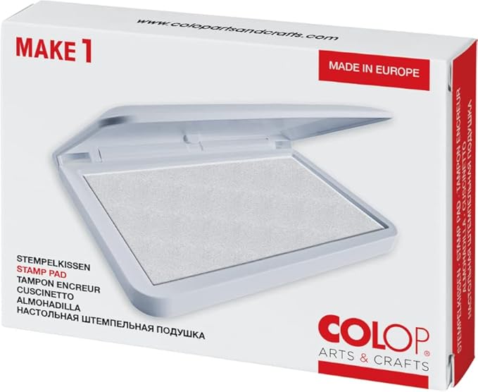 COLOP Make Series, Ink Stamp Pads, with Non-Toxic Premium Ink, Water-Based Acid-Free (Frozen White, Make 1-1-15/16" x 3-1/2")