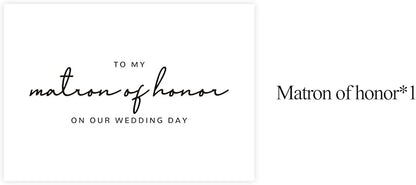 Matron of Honor Proposal Gifts for Wedding Day, To My Matron of Honor On Our Wedding Day Cards.（Matron of Honor B）