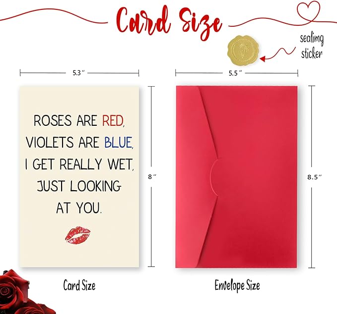 Valentines Gifts for Him, Funny Valentines Day Card for Husband, Naughty Valentine's Day Card Gifts for Boyfriend, Sexy Anniversary Card Gifts for Men, Happy Birthday Decorations