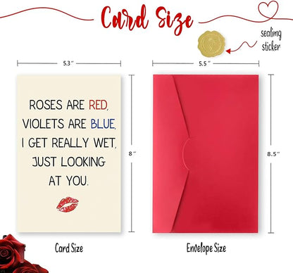 Valentines Gifts for Him, Funny Valentines Day Card for Husband, Naughty Valentine's Day Card Gifts for Boyfriend, Sexy Anniversary Card Gifts for Men, Happy Birthday Decorations