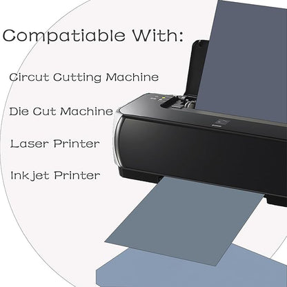 Black Grey Cardstock 8.5 x 11 Craft Paper Cover Stock- Gray Construction Art Scrapbook Paper 80lb for DIY Crafts, Embossing, Quilling, Cardmaking-30 Sheets