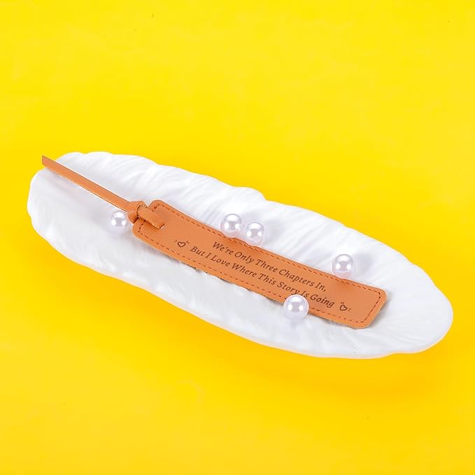 Leather Bookmark 3 Year Anniversary Wedding Gifts for Women Men for Him Her 3rd Anniversary Gifts for Husband Wife, 3rd Anniversary Gifts Christmas Valentines Birthday Gifts