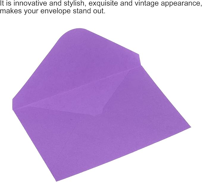PATIKIL Mini Envelopes, 50 Pack Gift Cards Business Cards Envelope for Greeting Weddings, Purple