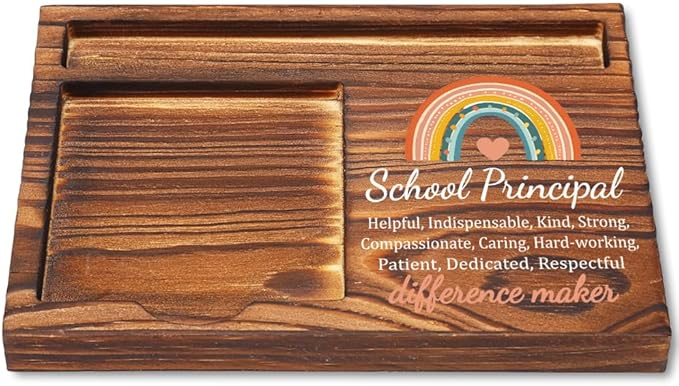 School Principal Sticky Note Holder, Thank You School Principal Gifts, School Principal Appreciation Gifts, School Principal Office Decor Self-Stick Note Pad Holders YB369
