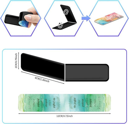 48 Piece Bible Verse Magnetic Bookmarks - Christian Scripture Inspirational Book Marks with Boxes - Religious Motivational Book Marker Prayer Page Clips for Women & Men Reading Gifts(Rainbow Style)