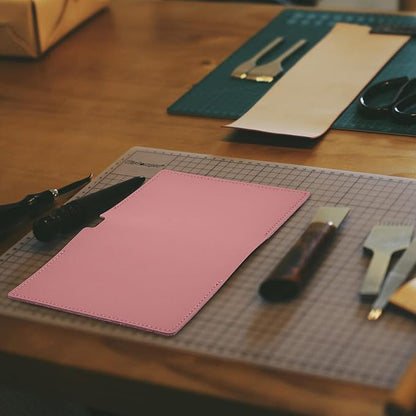 Journal Cover, 2 Pack Wisdompro PU Leather Notebook Cover for Field Notes,or Other 3.5" x 5.5" Pocket Notebooks - Pink