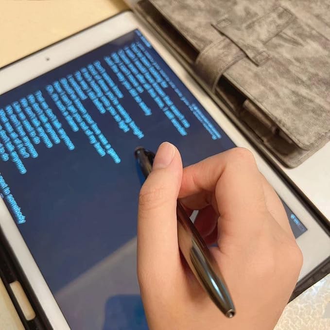 Wonderpool Leather Journal Refillable Binder A5 Writing Notebook Folder Organiser with Dotted Paper & Multi Pockets Cover for Business School Travel (A5, Black)