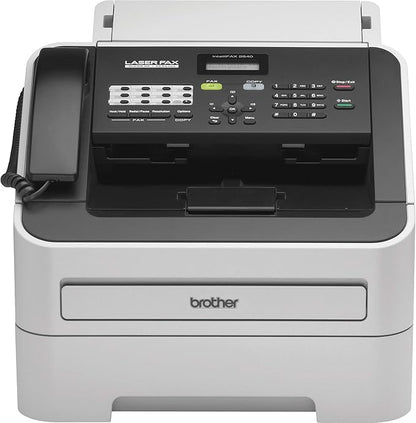 Brother FAX-2840 High Speed Mono Laser Fax Machine, Dark/Light Gray - FAX2840, 17.750x18.125x16.625