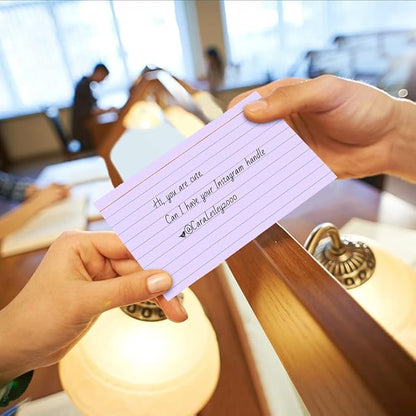 Koogel Index Cards 3 x 5 Inch, 400 Count, Ruled Lined both Side, 4 Colors with Waterproof Covers