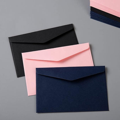 120 Pack Mini Envelopes Small Envelopes Self-Adhesive Kraft Paper Tiny Pockets for Business Cards Christmas Holiday Small Gift Cards Invitations Cards(4.13"×2.76") (Black)