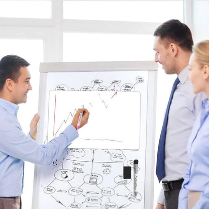 Magnetic Dry Erase Board Fridge Whiteboard Sheet 12"x 8", Easy to Write and Clean, Small Refrigerator White Board for Home Kitchen Shopping List & to Do List, 2 Markers and Eraser with Magnets