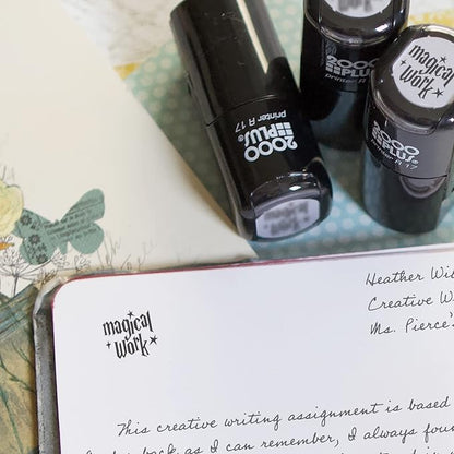 Magical Work! Stamp / 2000 Plus Self Inking Teacher Stamper/Black Ink Worksheet Stamp